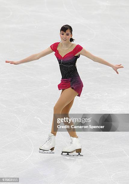 Sarah Hecken of Germany competes in the Ladies Short Program Figure Skating on day 12 of the 2010 Vancouver Winter Olympics at Pacific Coliseum on...