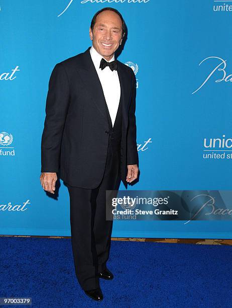 Paul Anka attends the UNICEF Ball honoring Jerry Weintraub at The Beverly Wilshire Hotel on December 10, 2009 in Beverly Hills, California.