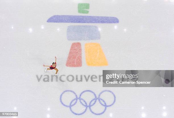 Sarah Hecken of Germany competes in the Ladies Short Program Figure Skating on day 12 of the 2010 Vancouver Winter Olympics at Pacific Coliseum on...