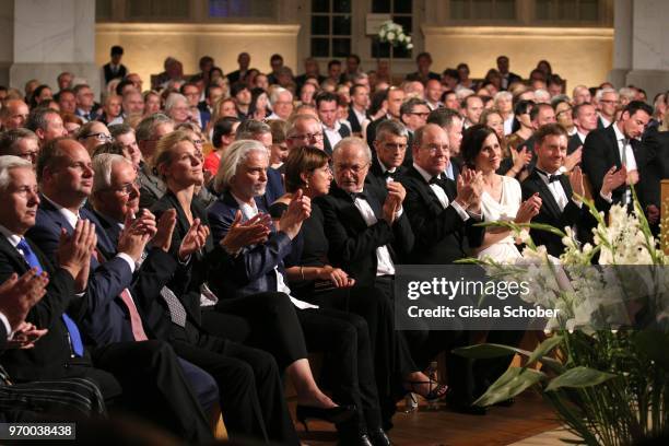 Mayor Dirk Hilbert, Klaus Toepfer, Britta Heidemann, Hermann Buehlbecker, CEO Lambertz, -guests, HRH Prince Albert II. Of Monaco, Prime Minister of...