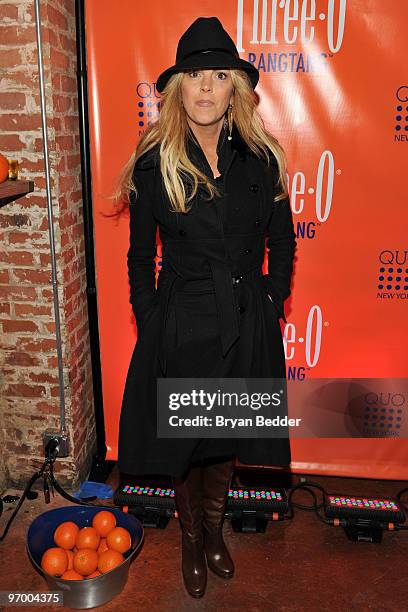 Dina Lohan attends Three-O Vodka's Rangtang launch party at Quo Nightclub on February 23, 2010 in New York City.