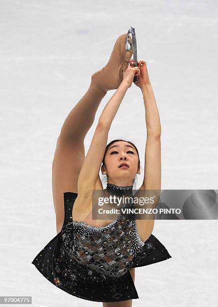 South Korea's Yu-Na Kim performs in the Ladies' Figure Skating Short Program in Vancouver, during the 2010 Winter Olympics on February 23, 2010. AFP...