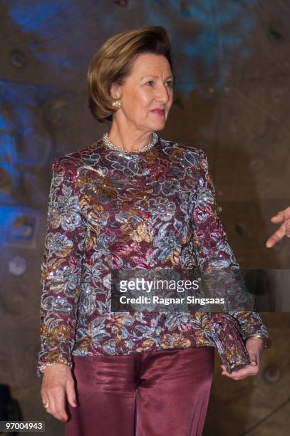 Queen Sonja of Norway attends the Sports Gala in Haakons Hall on January 9, 2010 in Lillehammer, Norway.
