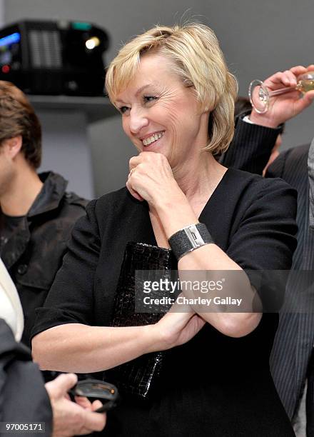 Daily Beast editor-in-chief Tina Brown attends the Burberry Prorsum 2010 womenswear show in 3D held at Milk Studios on February 23, 2010 in Los...