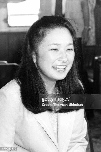 Kiko Kawashima, fiancee of Prince Fumihito is seen at the Akasaka Palace on September 26, 1989 in Tokyo, Japan.