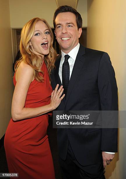 Actors Heather Graham and Ed Helms during the 15th annual Critics' Choice Movie Awards held at the Hollywood Palladium on January 15, 2010 in...
