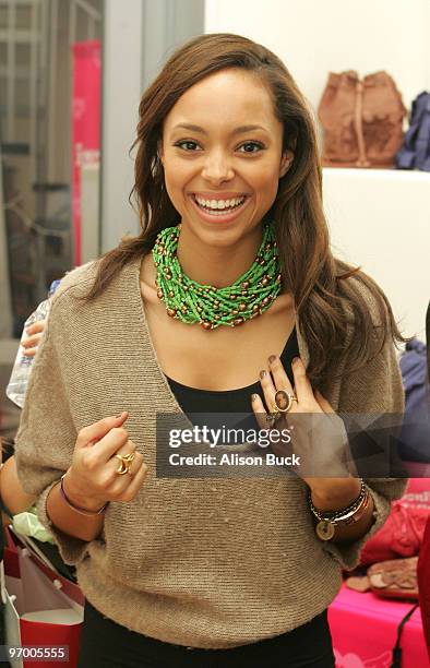 Actress Amber Stevens poses at the Kari Feinstein Golden Globes Style Lounge at Zune LA on January 15, 2010 in Los Angeles, California.