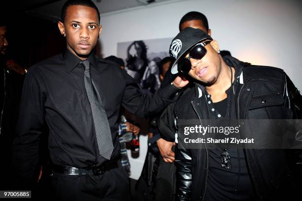 Fabolous and Red Cafe attend Juelz Santana's birthday party at M2 Ultra Lounge on February 22, 2010 in New York City.