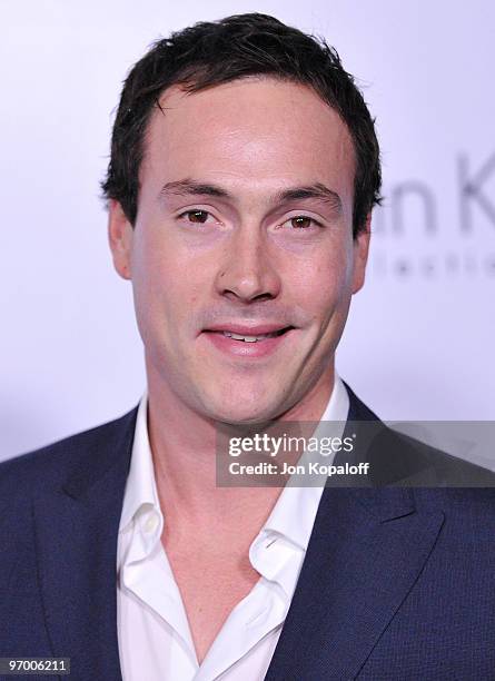 Actor Chris Klein arrives to Calvin Klein Men's And Women's Spring 2010 Collections Preview Benefit on January 28, 2010 in Los Angeles, California.
