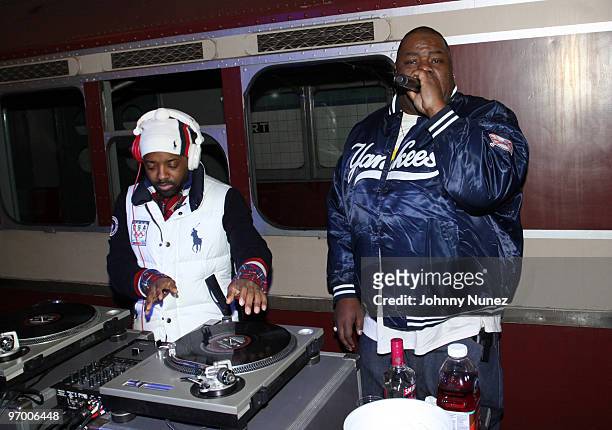 Jermaine Dupri and Biz Markie perform at Subsessions: A Journey Through 30 Years of Hip Hop at the New York Transit Museum on January 27, 2010 in New...