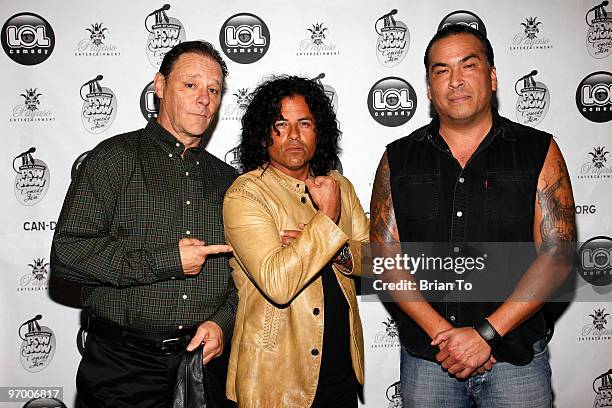 Actors Chris Mulkey, Stevie Salas, and Eric Schweig attend Showtime's Comedy "Goin' Native: The American Indian Comedy Slam" Premiere at Screen...