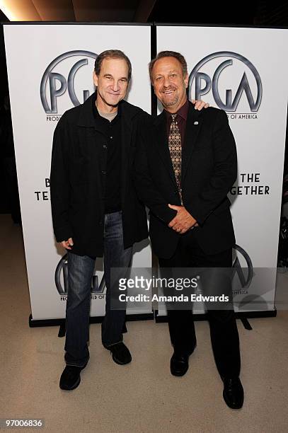 The Producers Guild of America President Marshall Herskovitz and Executive Director Vance Van Petten attend the Producers Guild Award Nominees...