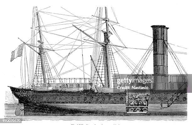 propeller steamer passenger steamboat - ship funnel stock illustrations