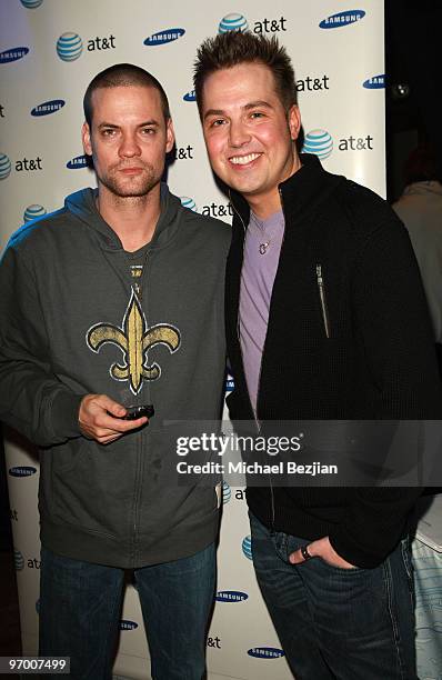 Actor Shane West and Sean Lashley attend the House of Hype Hospitality Lounge on January 24, 2010 in Park City, Utah.