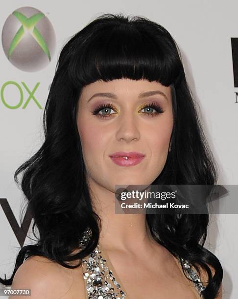 Singer Katy Perry arrives at the EMI Post-GRAMMY Party at W Hollywood on January 31, 2010 in Hollywood, California.