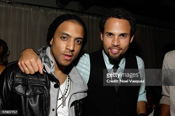 Mateo and Quddus attend the Maxwell Grammy Party at SkyBar on January 31, 2010 in West Hollywood, California.