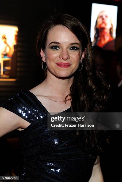 Actress Danielle Panabaker attends at Overture's "The Crazies" VIP screening after party at the KCET Backlot on February 23, 2010 in Los Angeles,...