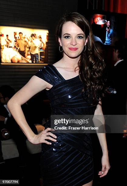 Actress Danielle Panabaker attends at Overture's "The Crazies" VIP screening after party at the KCET Backlot on February 23, 2010 in Los Angeles,...