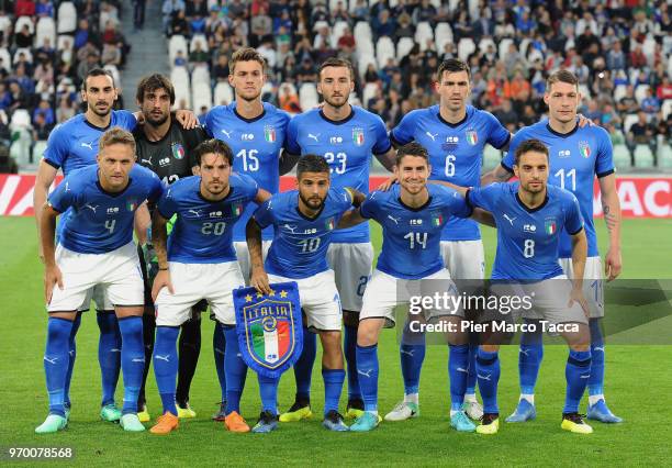 Italy Team poses during the International Friendly match between Italy and Netherlands at Allianz Stadium on June 4, 2018 in Turin, Italy.