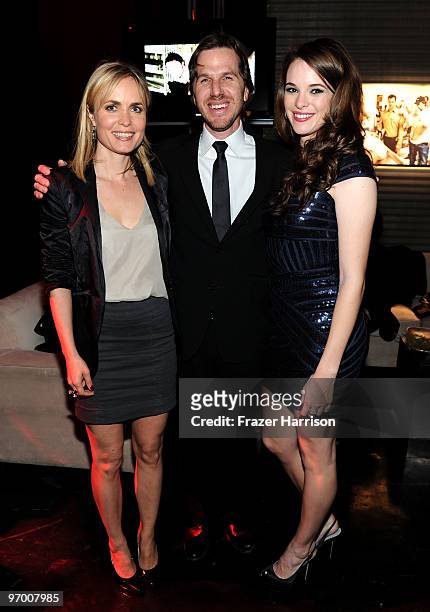 Actress Radha Mitchell, director Breck Eisner and actress Danielle Panabaker attend at Overture's "The Crazies" VIP screening after party at the KCET...