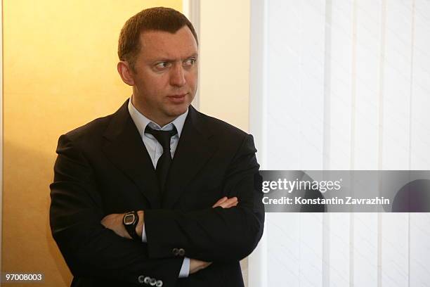 Russian billionaire and businessman Oleg Deripaska visits Sayano-Shushenslkaya Hydroelectic Power Planet which was reactivated by Russian Prime...