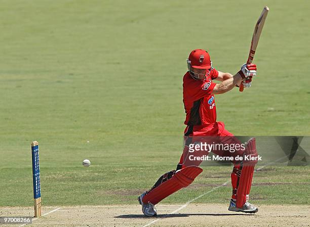 Daniel Harris of The Redbacks plays a shot during the Ford Ranger Cup match between the South Australian Redbacks and the New South Wales Blues at...