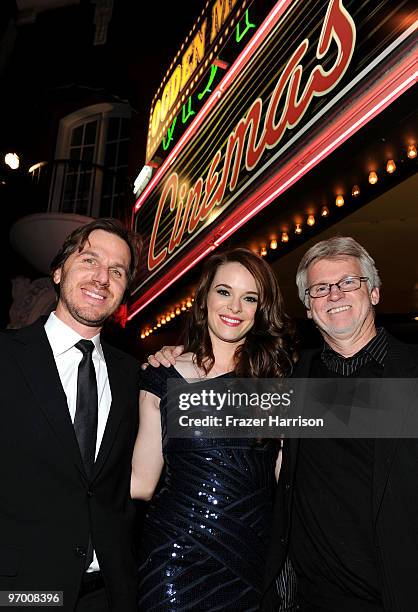 Director Breck Eisner, actress Danielle Panabaker and producer Rob Cowan arrive at Overture's "The Crazies" VIP screening at the Vista Theatre on...