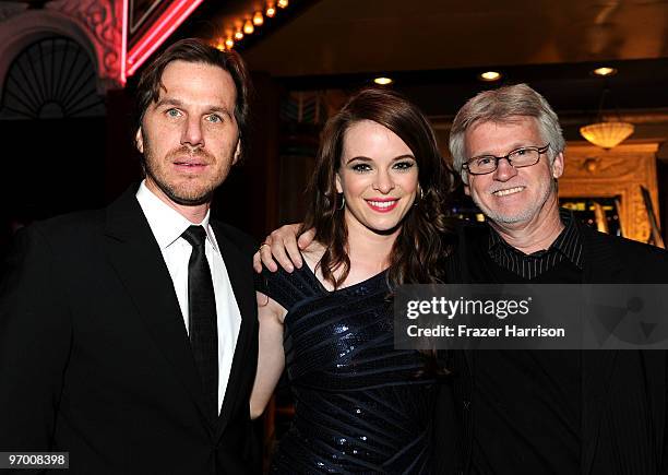 Director Breck Eisner, actress Danielle Panabaker and producer Rob Cowan arrive at Overture's "The Crazies" VIP screening at the Vista Theatre on...