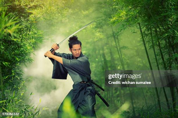 samurai - samurai sword stock pictures, royalty-free photos & images