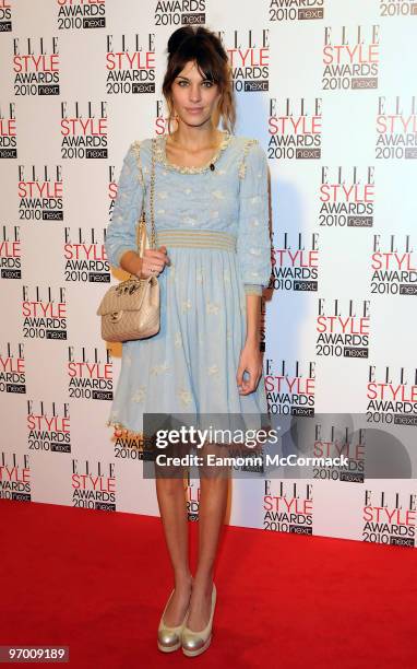 Alexa Chung attends the ELLE Style Awards at Grand Connaught Rooms on February 22, 2010 in London, England.