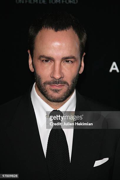 Tom Ford attends 'A Single Man' Paris premiere at Cinema UGC Normandie on February 9, 2010 in Paris, France.