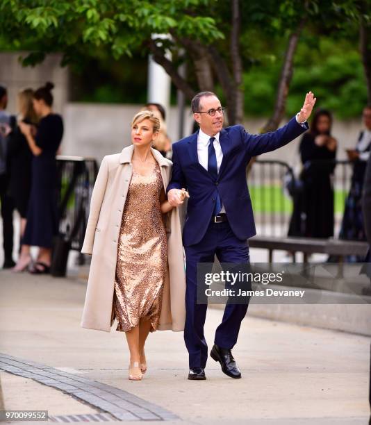 Jessica Seinfeld and Jerry Seinfeld arrive to the 2018 CFDA Fashion Awards at Brooklyn Museum on June 4, 2018 in New York City.