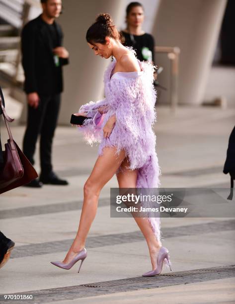 Kendall Jenner arrives to the 2018 CFDA Fashion Awards at Brooklyn Museum on June 4, 2018 in New York City.