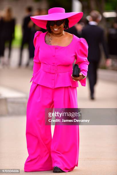 Whoopi Goldberg arrives to the 2018 CFDA Fashion Awards at Brooklyn Museum on June 4, 2018 in New York City.