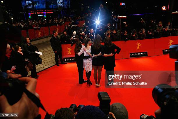 Director Nicole Holofcener, actresses Amanda Peet, Rebecca Hall and actress Catherine Keener attend the 'Please Give' Premiere during day six of the...