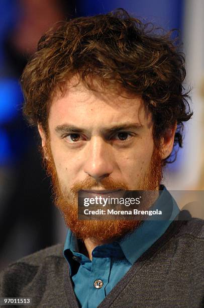 Elio Germano during the Italian tv show "Scalo 76" on February 21, 2008 in Milan, Italy.