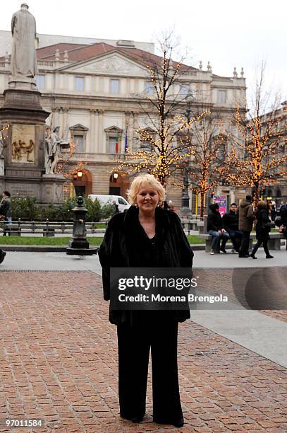 Katia Ricciarelli portraits on December 29, 2008 in Milan, Italy.