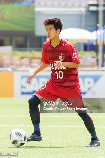 Toshiya Tanaka of Kashima Antlers controls the ball during the Main Cup Quarter-Final 1 match between Kashima Antlers and Newcastle United, part of...