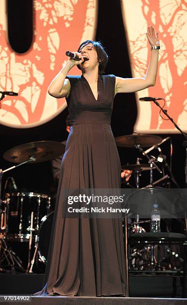 Sharleen Spiteri sings at the Love Ball London hosted by Natalia Vodianova and Harper's Bazaar as part of London Fashion Week Autumn/Winter 2010 in...