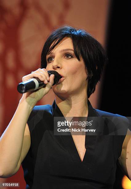 Sharleen Spiteri sings at the Love Ball London hosted by Natalia Vodianova and Harper's Bazaar as part of London Fashion Week Autumn/Winter 2010 in...
