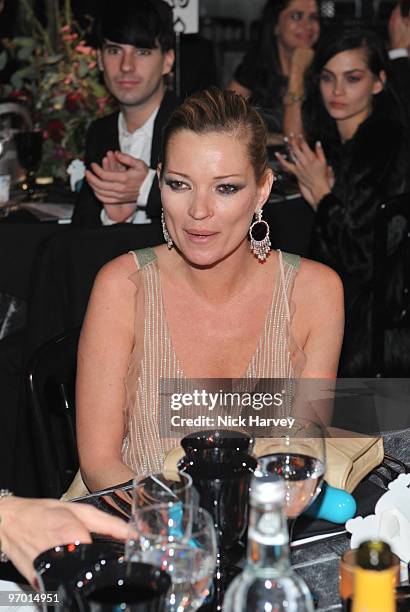 Kate Moss attends the Love Ball London hosted by Natalia Vodianova and Harper's Bazaar as part of London Fashion Week Autumn/Winter 2010 in aid of...