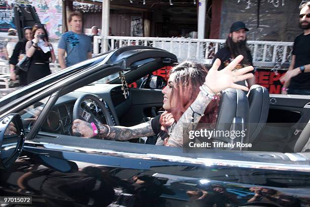 Kat Von D of LA Ink attends the 2nd Annual Golden Gods Awards Nominees and Press Conference at The Rainbow Bar and Grill on February 17, 2010 in Los...