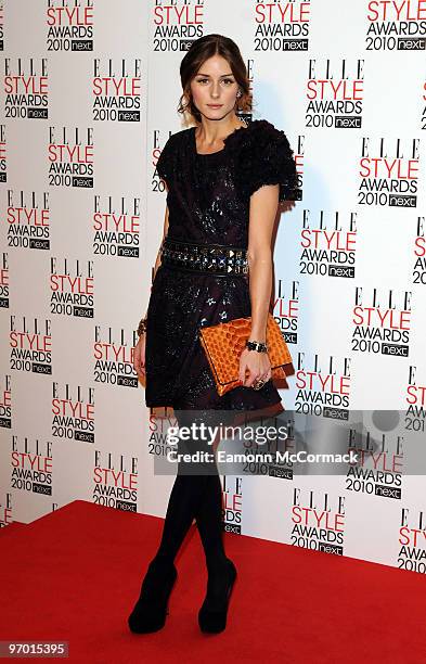 Olivia Palermo attends the ELLE Style Awards at Grand Connaught Rooms on February 22, 2010 in London, England.