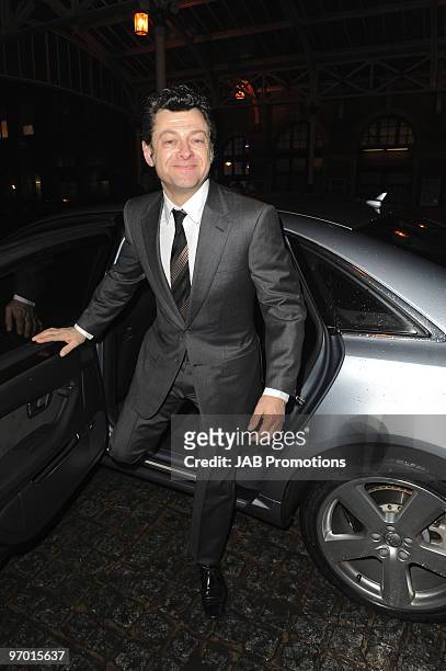 Andy Serkis arrives for The London Critics' Circle Film Awards at The Landmark Hotel on February 18, 2010 in London, England.