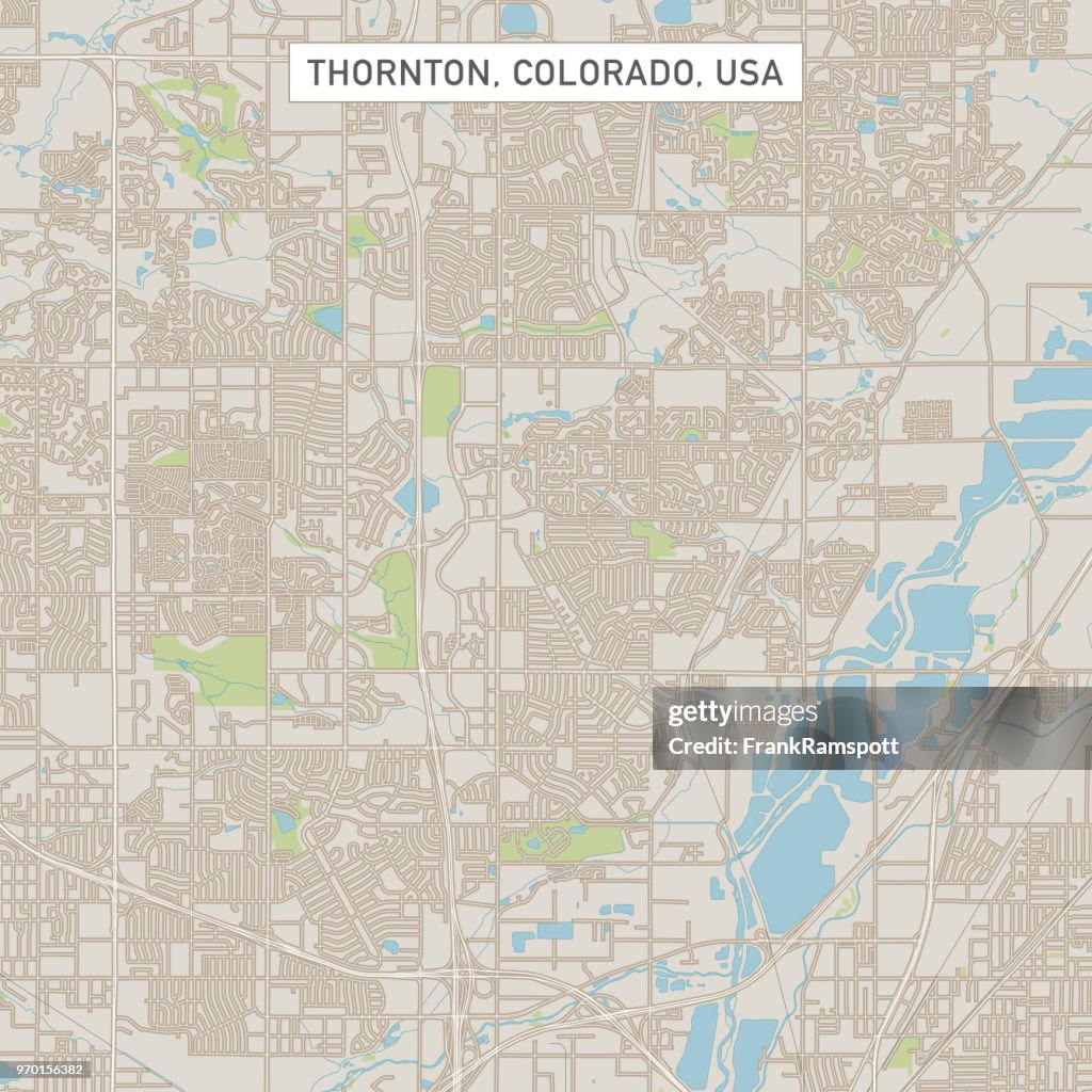 Thornton Colorado US City Street Map