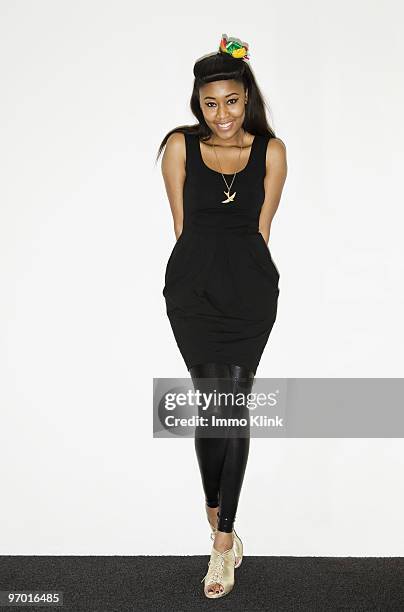 Singer VV Brown poses for a portrait shoot in London on September 12, 2008.