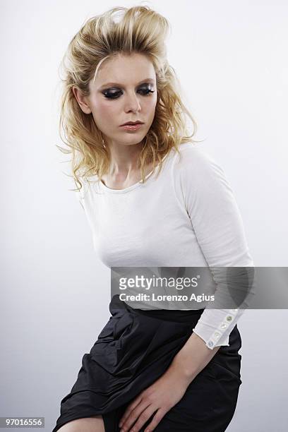 Actor Emilia Fox poses for a portrait shoot in London on March 12, 2009.