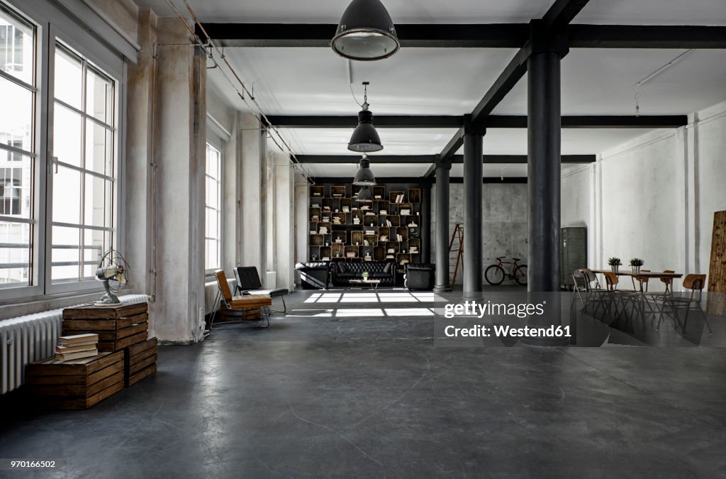 Interior of a loft flat