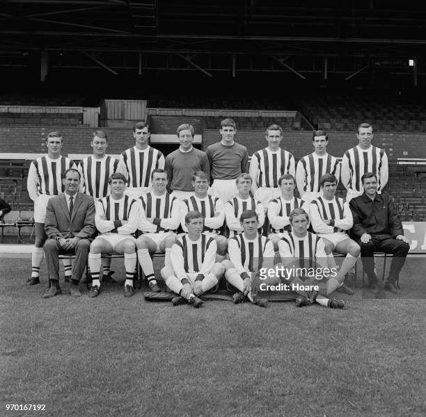 English soccer team West Bromwich Albion FC, group portrait, UK, 2nd August 1967.