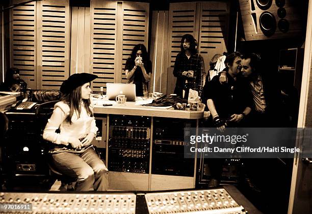 Paloma Faith, Bobby Gillespie, Shane MacGowan and Nick Cave attend the recording of a charity single for Haiti, recorded at Sphere Studios in...